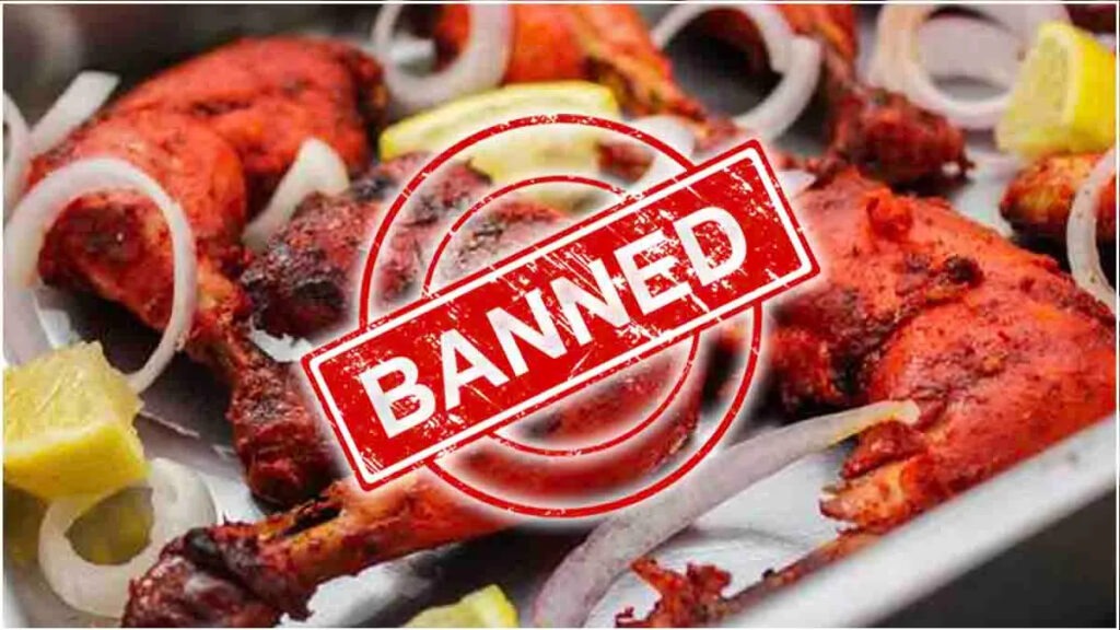 Which city banned non-veg?
